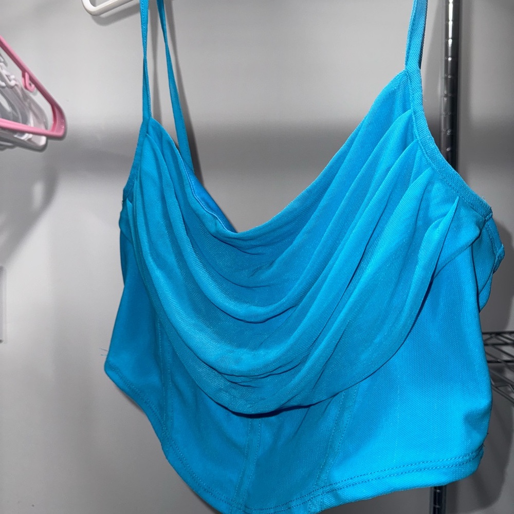 Vibrant Blue Draped Cami Top